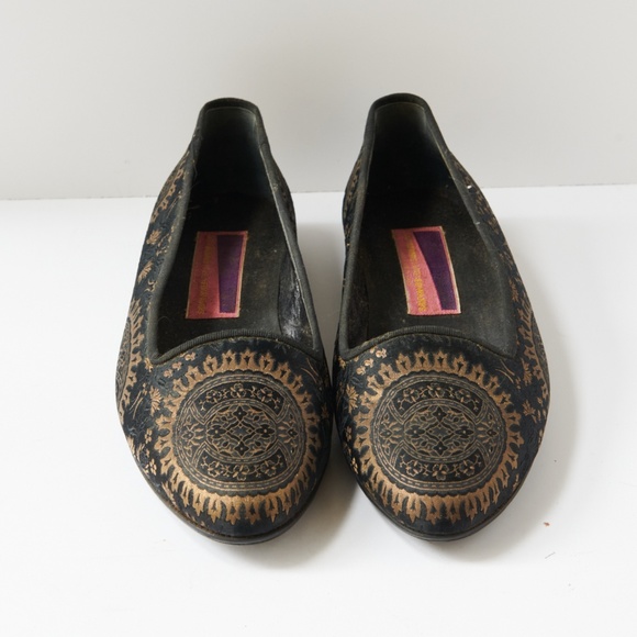 80s - SUSAN BENNIS - WARREN EDWARDS - Loafer - Men\'s - 9.5 - BLK Silk main image 9
